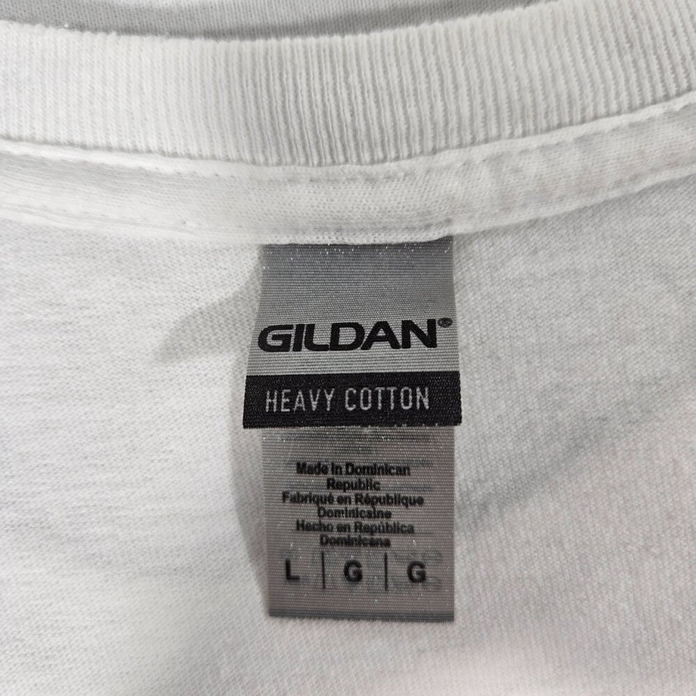 RARE Vintage 90's GILDAN Y2K Ice Cream Carton Skateboard WHITE T-Shirt Size L. - Picture 14 of 17